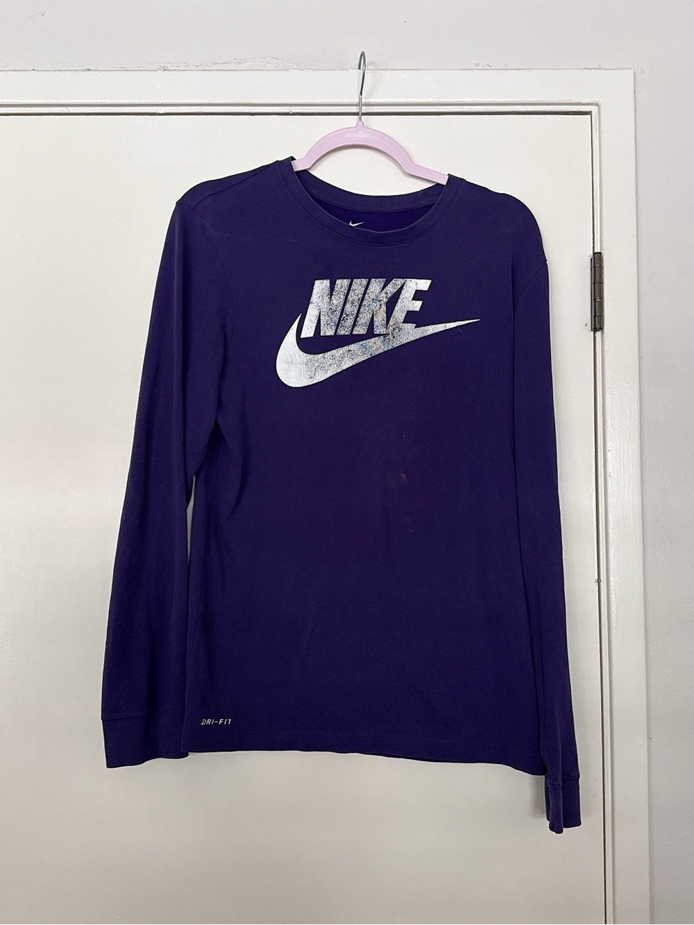 Nike Purple Long-Sleeve Logo Tee
